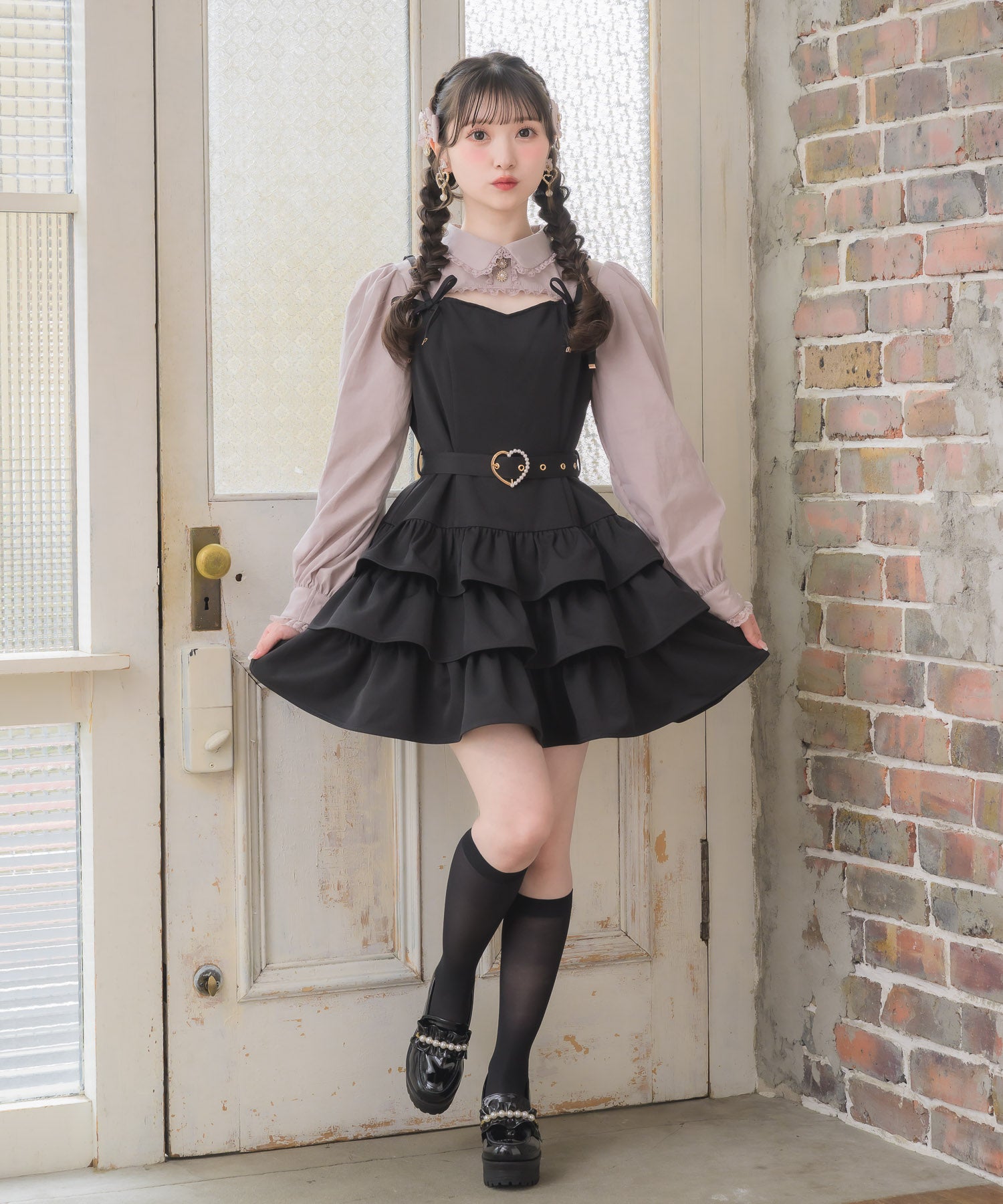 シアーブラウスドッキングワンピース | Rlab store
