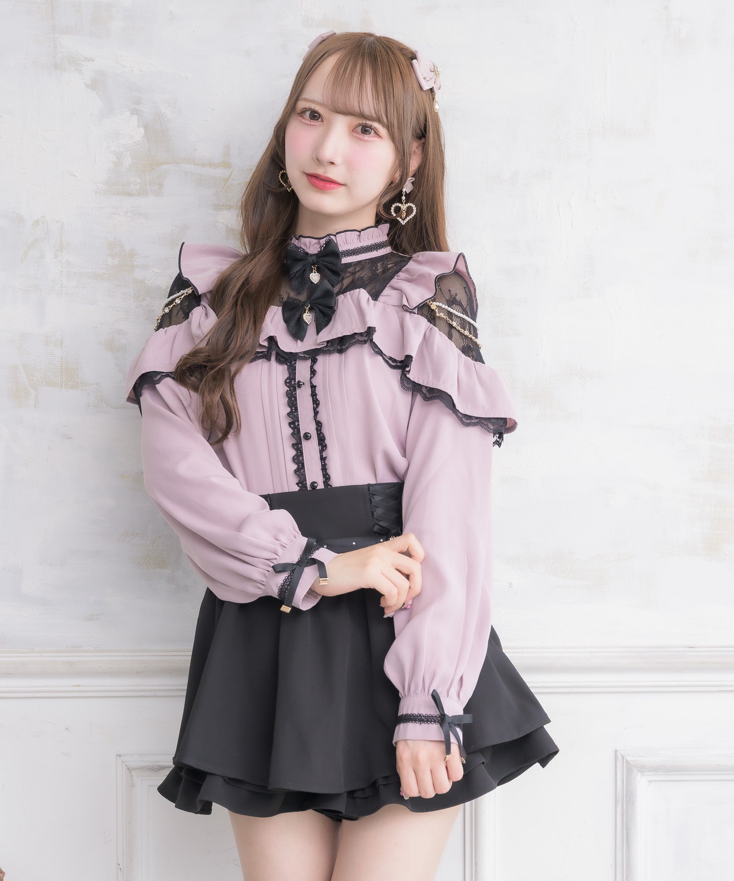 ダブルリボンサイドチェーンブラウス | Rlab store