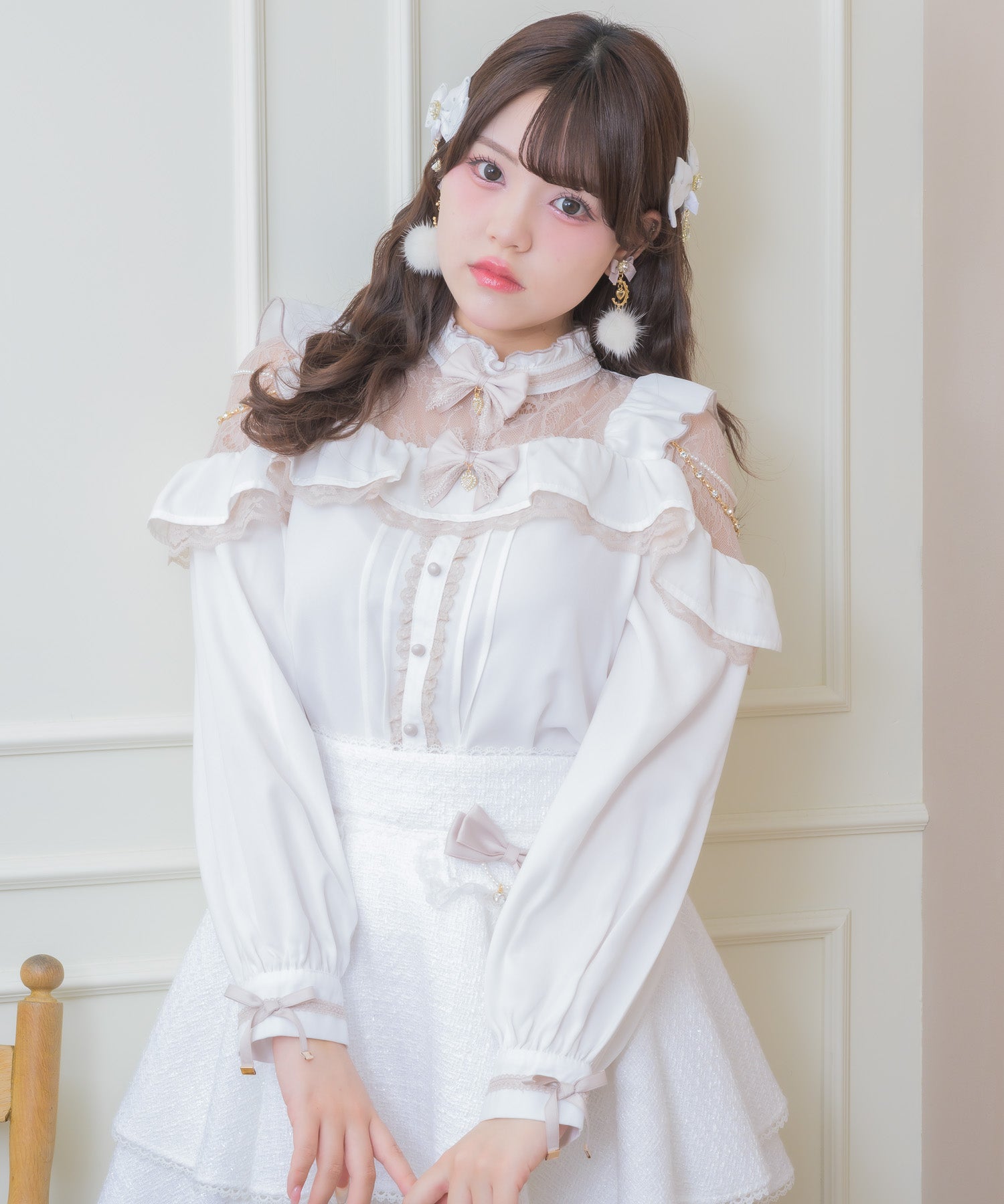 ダブルリボンサイドチェーンブラウス | Rlab store