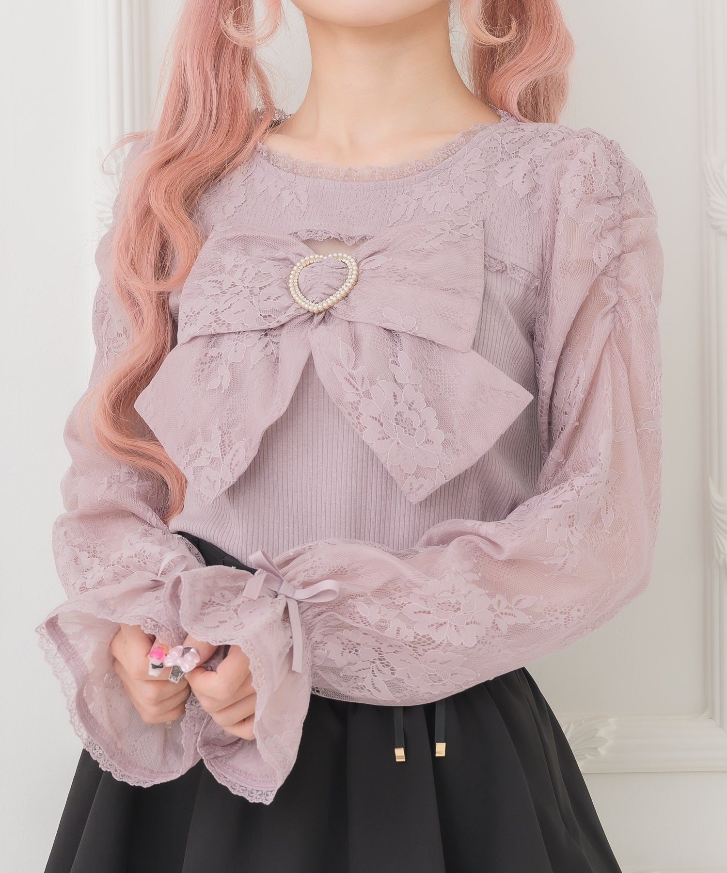 レースドッキングリボントップス | Rlab store