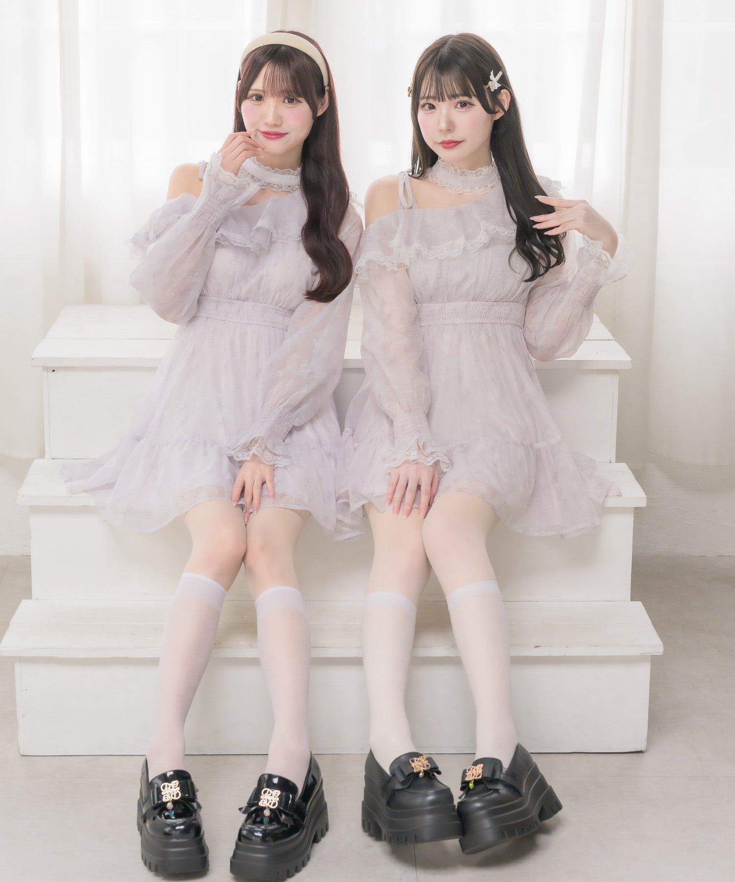 ワンショル花柄ミニ丈ワンピース | Rlab store