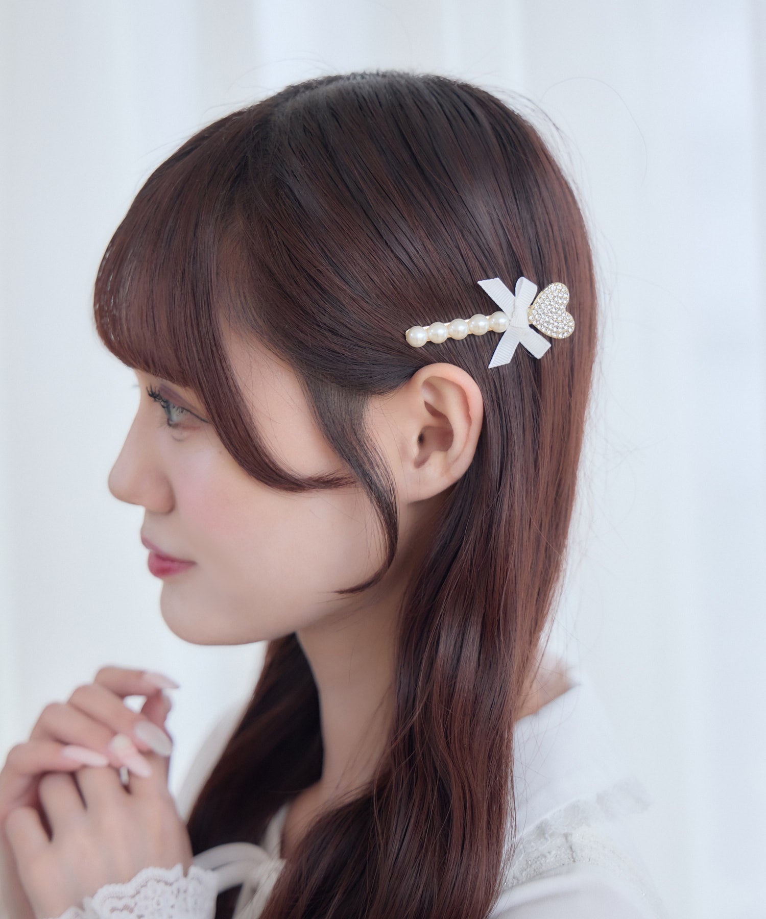 ハートリボンパールヘアクリップセット | Rlab store
