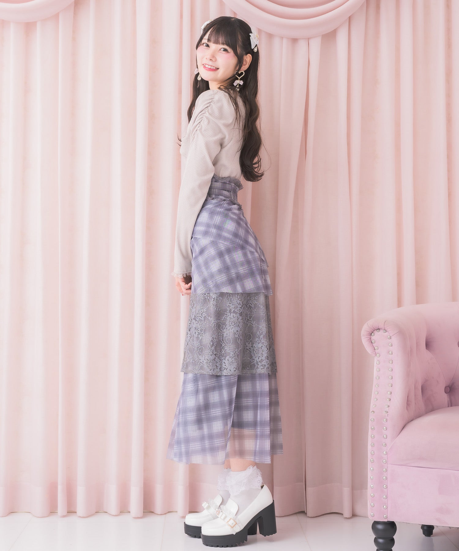 リボンモチーフドッキングティアードワンピース | Rlab store